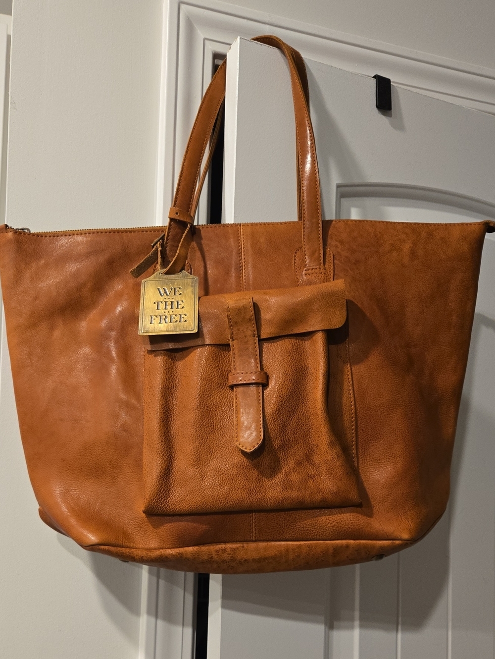 We The Free Heritage Tan Cognac Leather Tote Bag